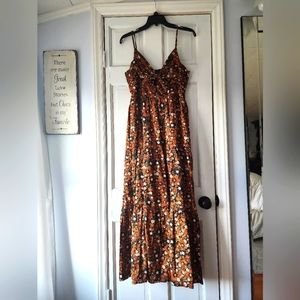 Gap womens dress Brown floral size Medium